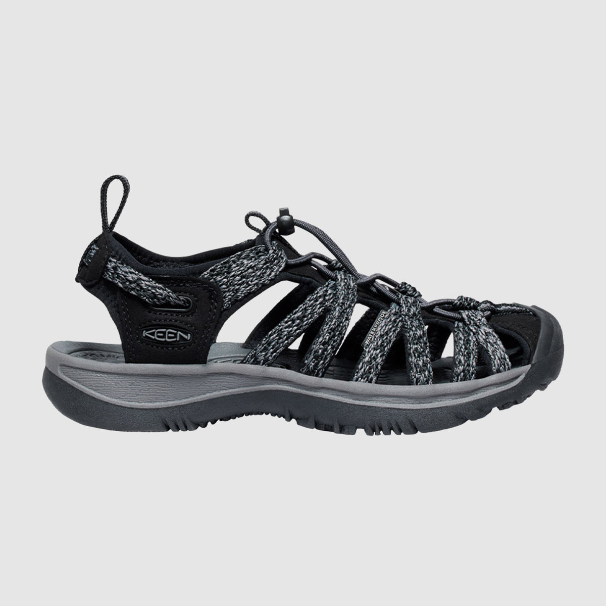 סנדלי KEEN לנשים | Whisper - שחור מדוגם