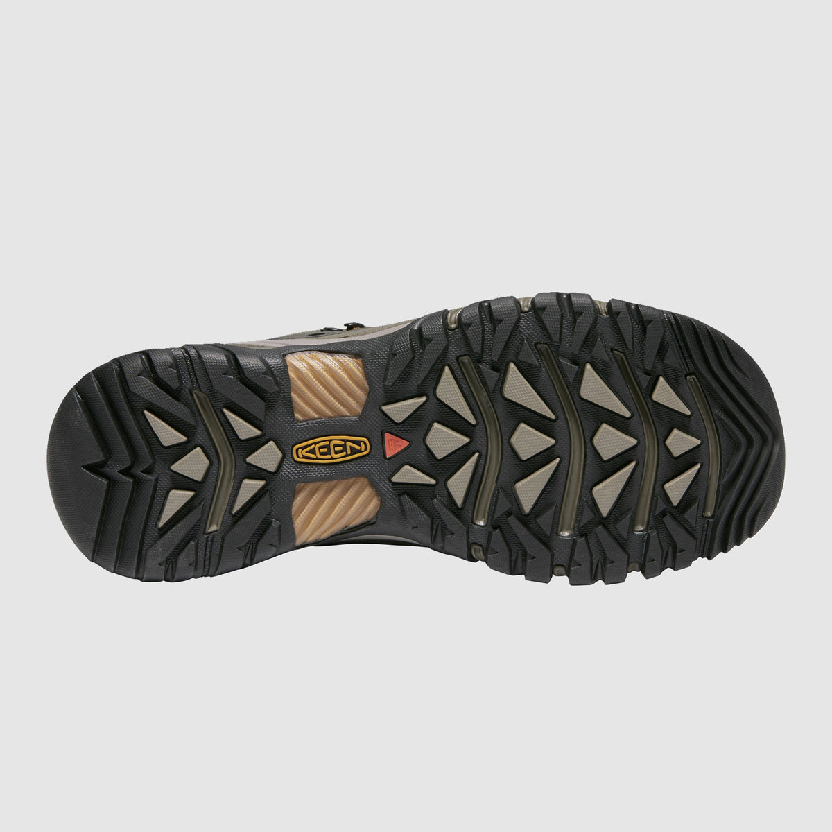 נעלי KEEN לגברים Targhee III Mid בצבע אפור פס חום – תמונה 3