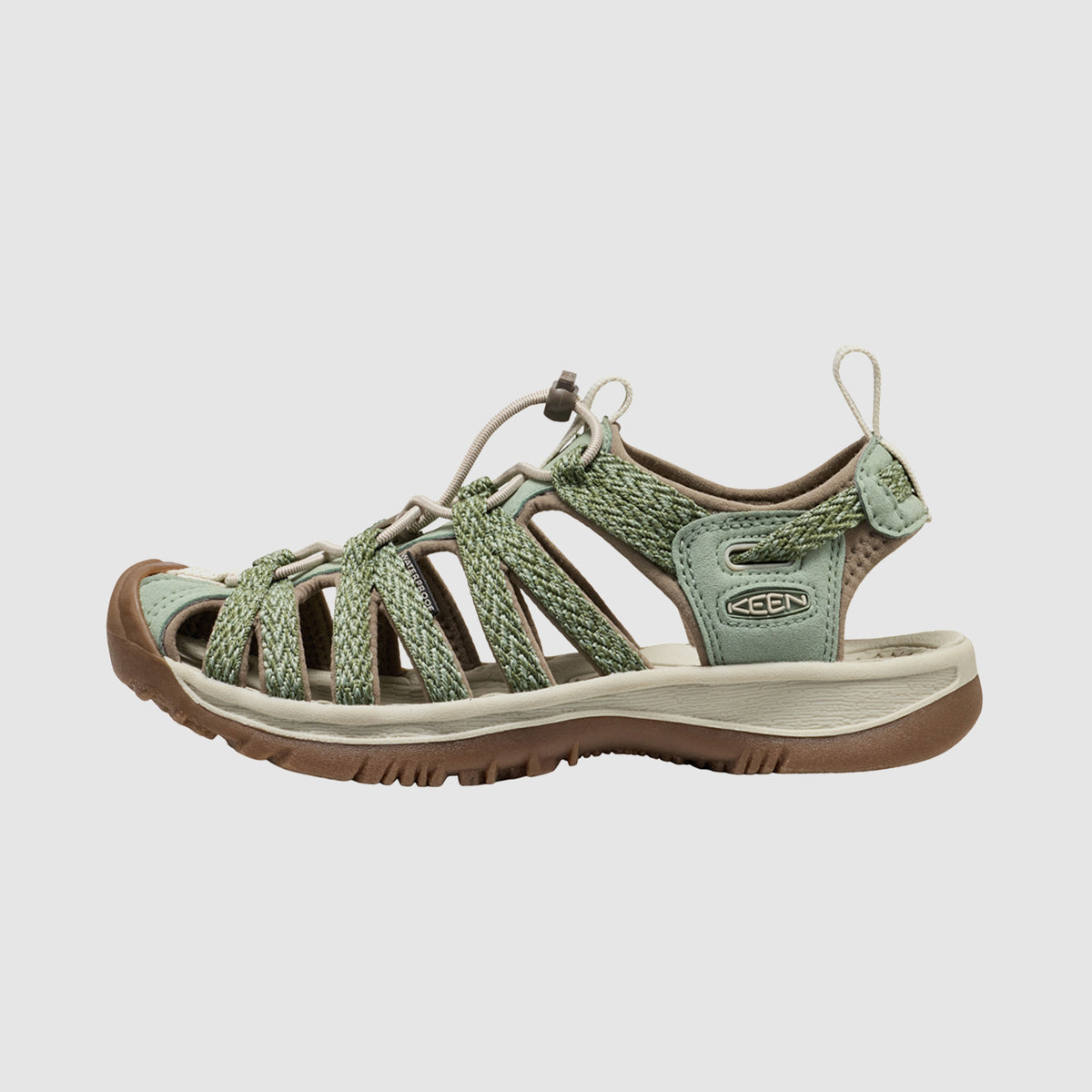 סנדלי KEEN לנשים Whisper בצבע ירוק מדוגם – תמונה 3