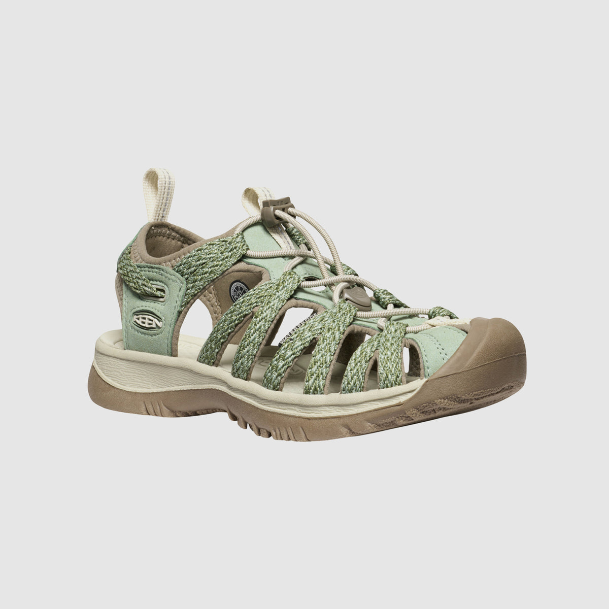 סנדלי KEEN לנשים | Whisper - ירוק מדוגם