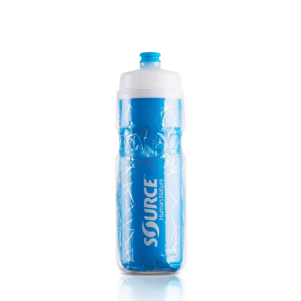 בקבוק מים ספורטיבי מבודד ולחיץ | 0.6 ליטר כחול