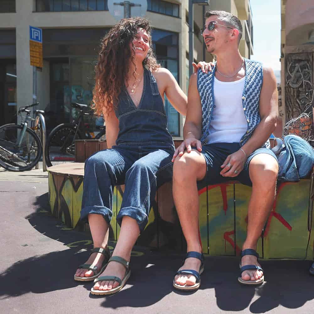 סנדלי שורש לנשים | נבדה סנדלי שורש לנשים נבדה טריקולור 103062UB